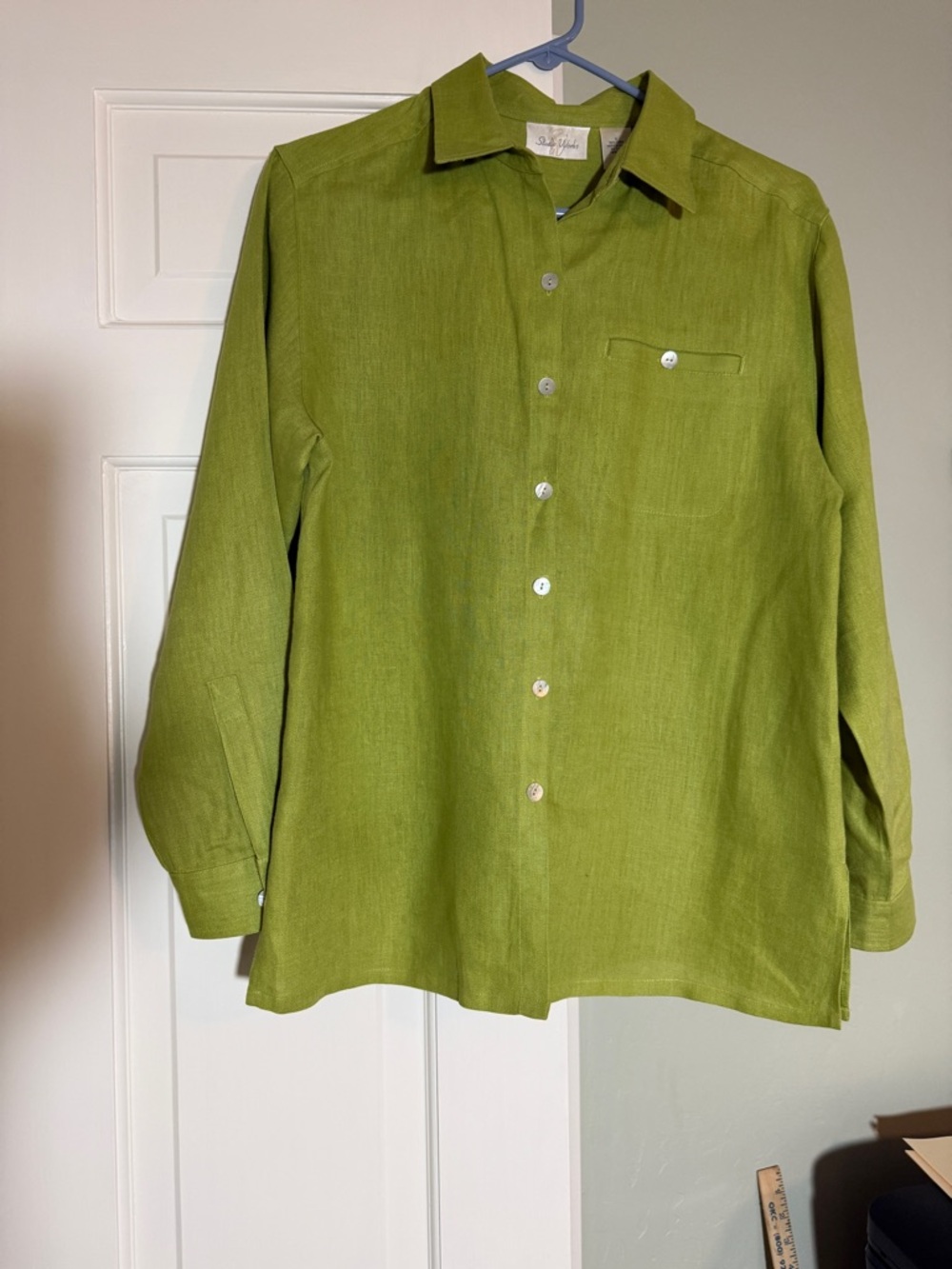 Studio Works Lime Green Linen Shirt